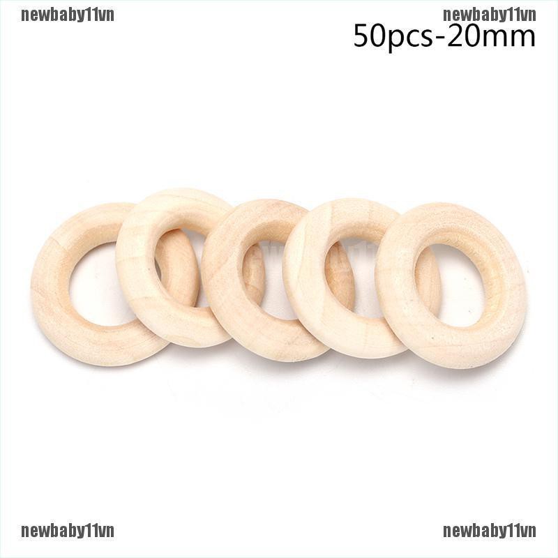 1 Túi Vòng Gỗ Tròn Tự Nhiên Dùng Làm Trang Sức DIY