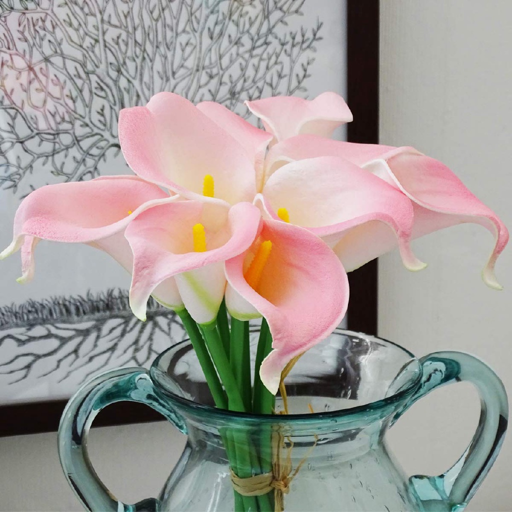 Set 10 Hoa Lily Giả Trang Trí Nhà Cửa / Tiệc Cưới