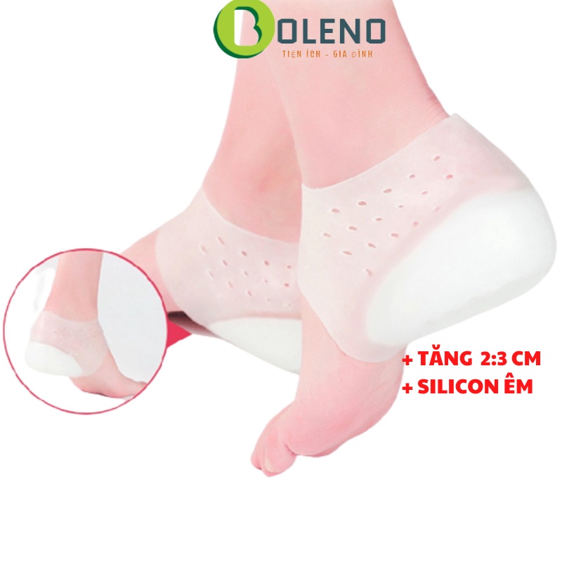 Tất Tăng Chiều Cao Silicon Chất Lượng Cao, Dẻo Dai, Êm Chân - Vớ Độn Giày Silicon Tăng Chiều Cao 2cm/3cm