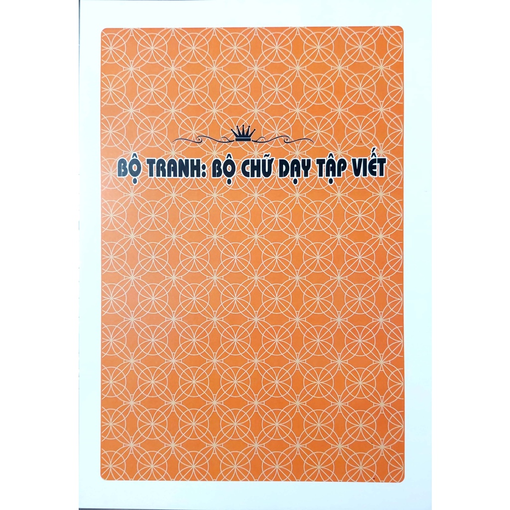 Bộ Mẫu Chữ Dạy Tập Viết - Khổ A4  - Tranh Giấy Couche