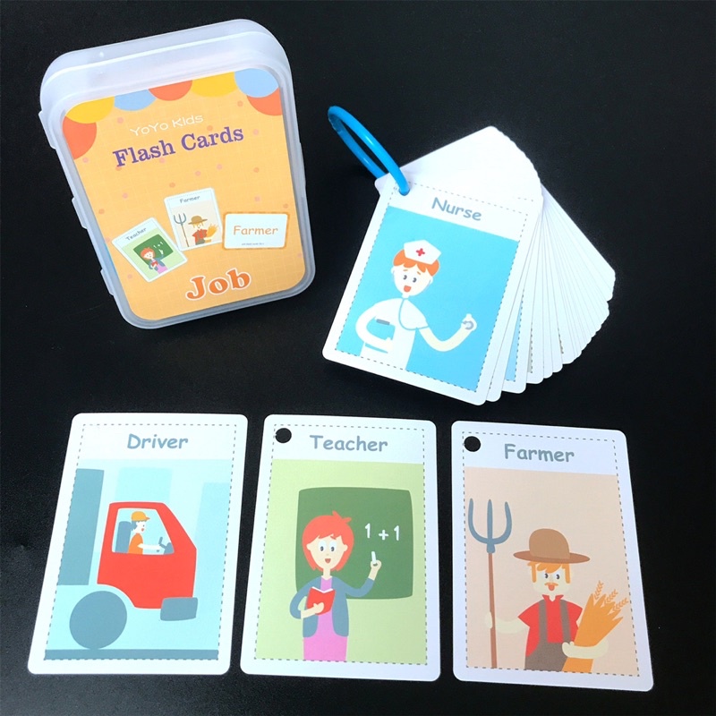 Bộ thẻ học thông minh, flashcard tiếng anh các chủ đề giáo dục sớm cho bé, nhỏ gọn thuận tiện cho bé mang đi học đi chơi