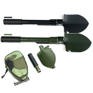 Bộ cuốc xẻng du lịch đa năng 4 in 1 - Gấp gọn - Có bao đựng