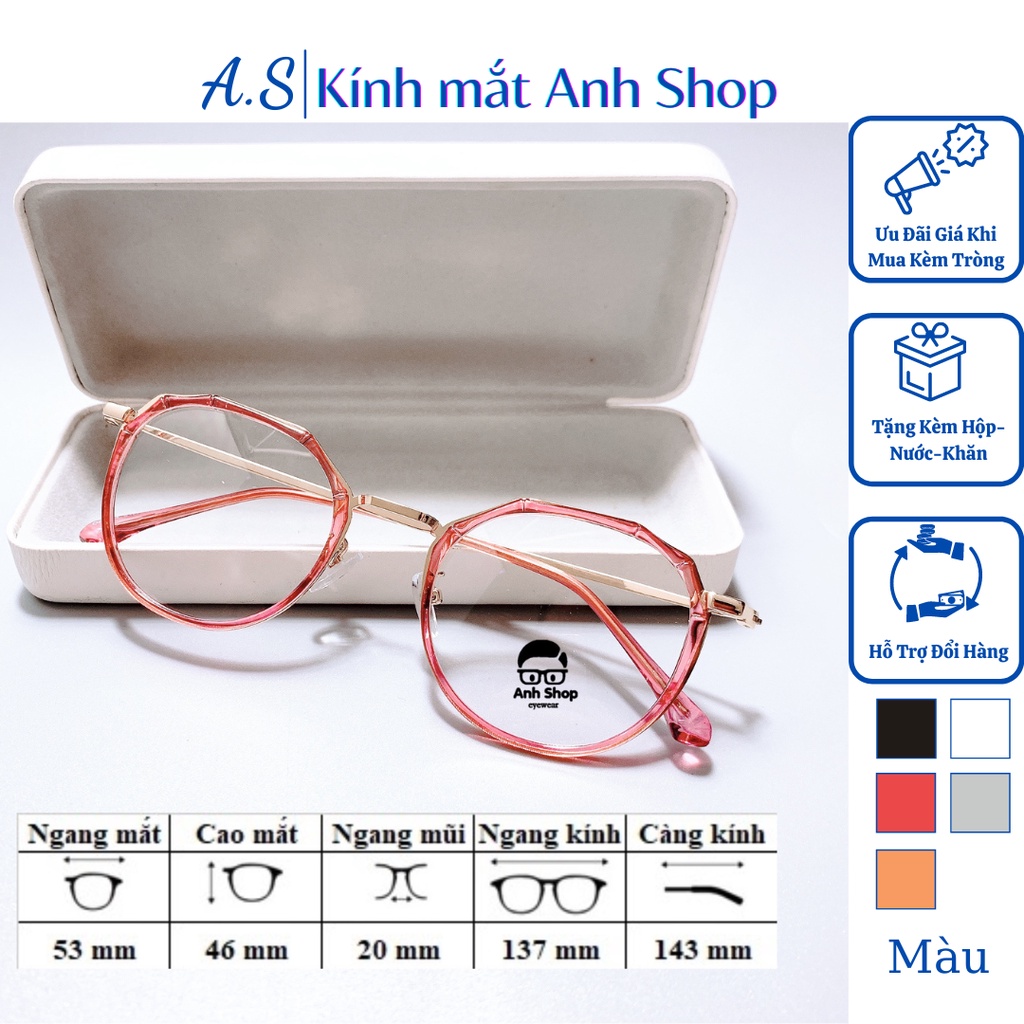 Kính tròn thời trang chất liệu kim loại bền bỉ kiểu dáng độc đáo 8854