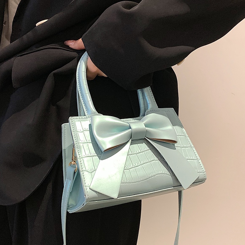 IELGY Túi Đeo Chéo Đính Nơ Thời Trang Xinh Xắn Cho Nữ