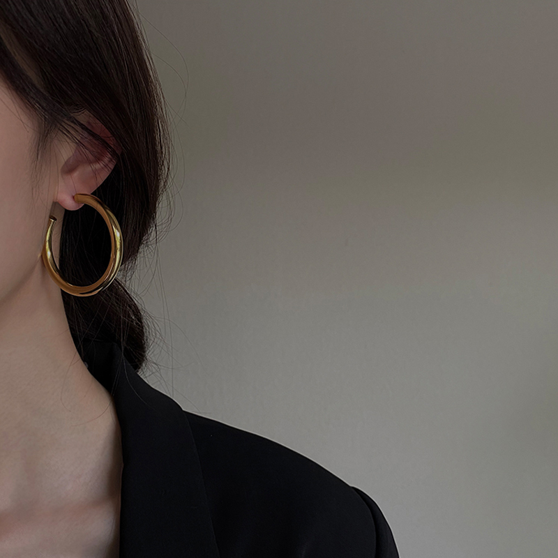 Vnox Gold Hoop Earring for Men Women