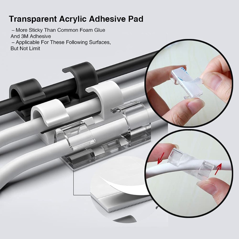 Giá Đỡ Dây Cáp USB Bằng Nhựa Gọn Gàng Sắp Xếp Gọn Gàng