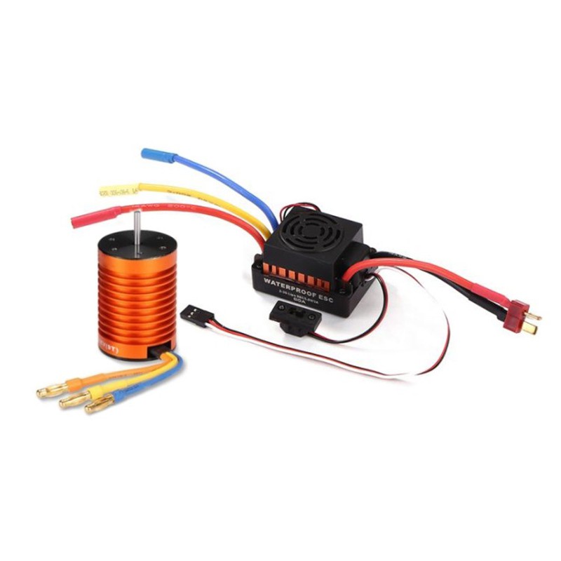 [hcm] Bộ Điều Tốc Không Chổi Than 9T 4370KV 60A ESC Cho Xe Hơi Điều Khiển Từ Xa rc  loại tốt