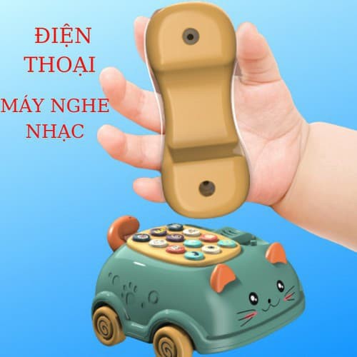 Đồ Chơi Điện Thoại Xe Kéo Hình Con Mèo Đáng Yêu Cho Bé Điện Thoại Đồ Chơi Có Nhạc