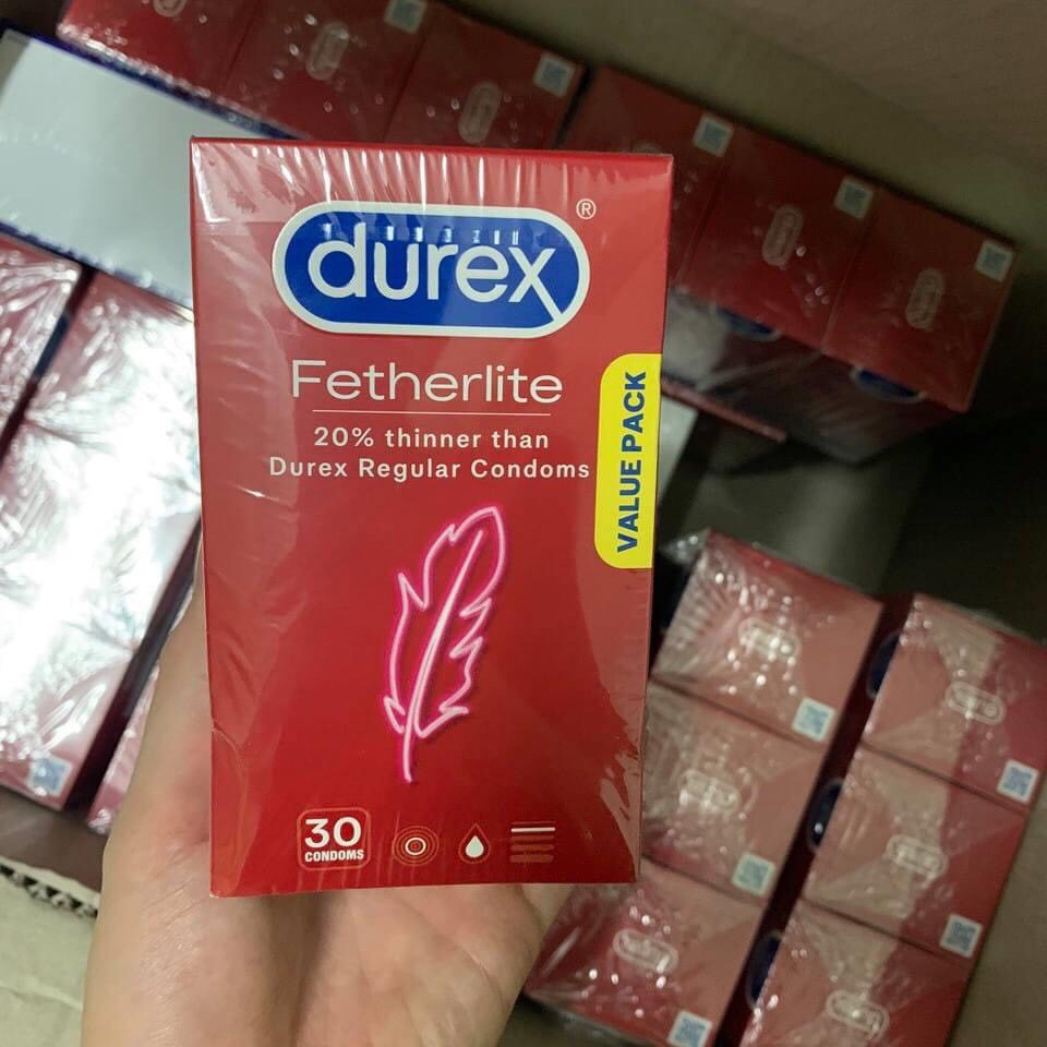 Bao cao su siêu mỏng Durex Fetherlite hộp 30 chiếc