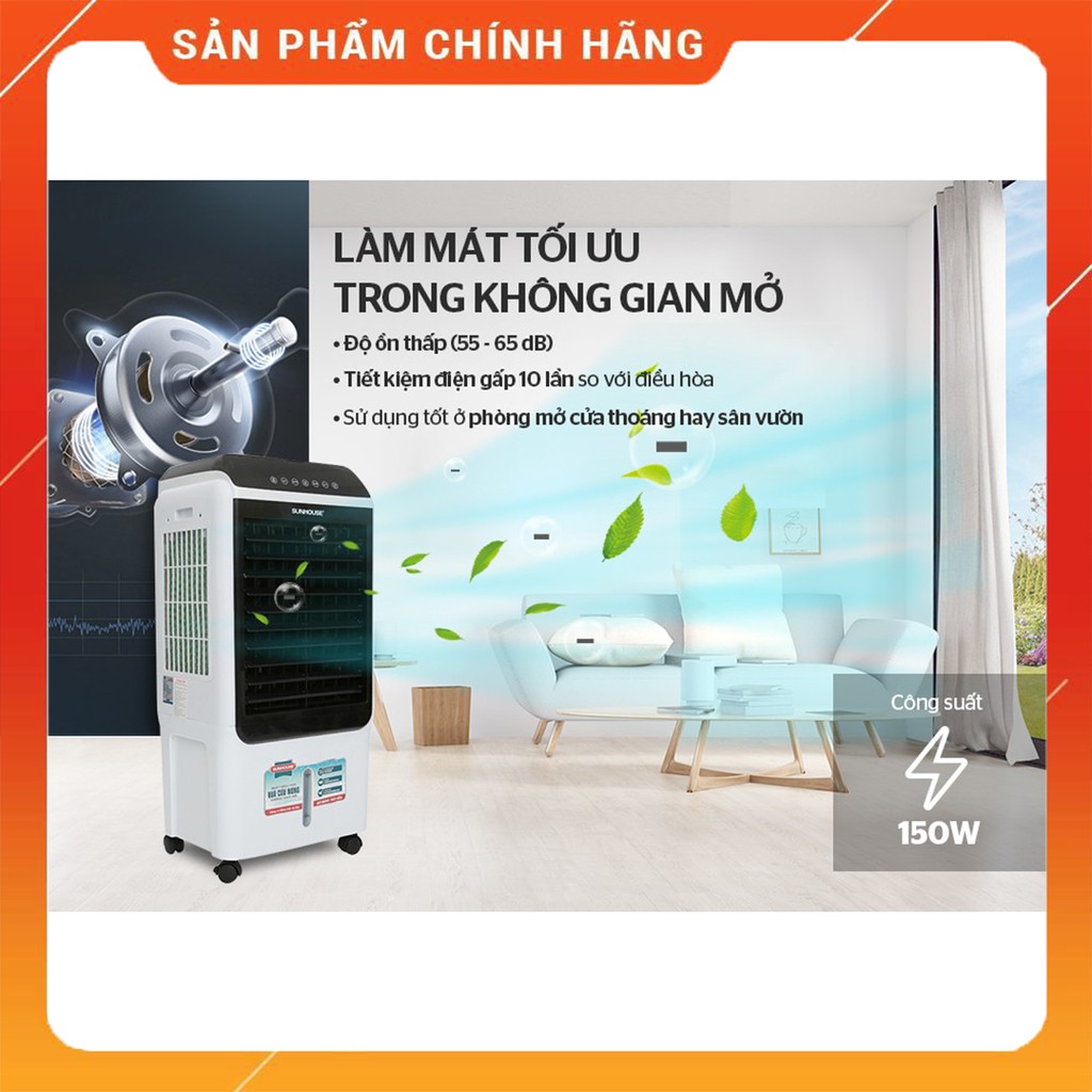 Quạt Điều Hoà, Máy Làm Mát Không Khí SUNHOUSE SHD7727, Tiết Kiệm Và An Toàn