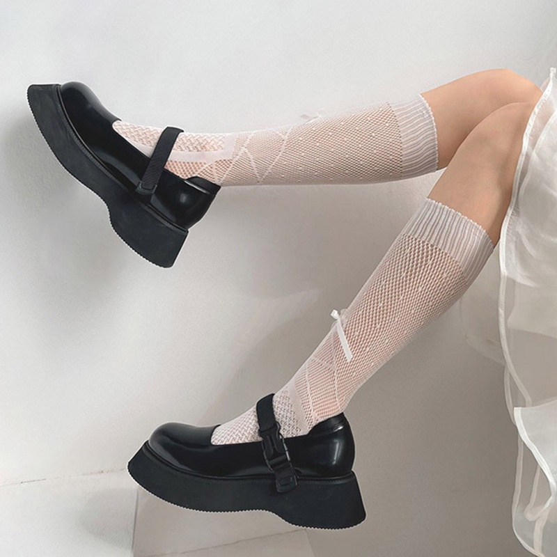 Xixi Tất Lưới Đính Nơ Phong Cách Lolita Nhật Bản Dễ Thương Cho Nữ