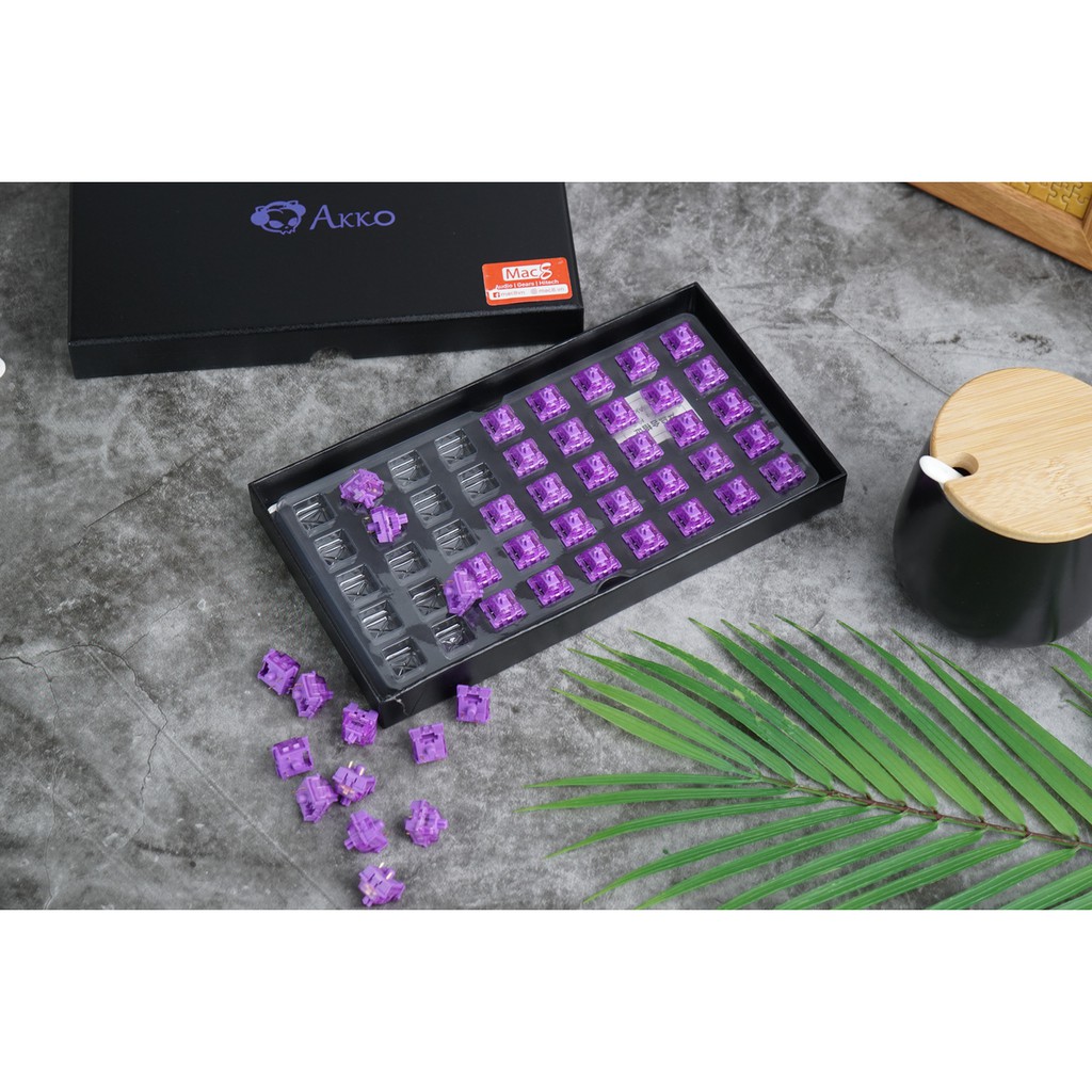 Bộ switch dành cho bàn phím cơ AKKO CS Switch – Lavender Purple (45 switch) Hàng chính hãng