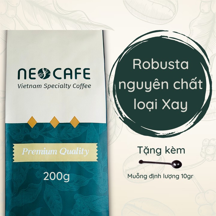 Cà phê Robusta NEOCAFE cafe rang xay nguyên chất 100% ca phe rang mộc nguồn hạt robusta Cầu Đất dùng để pha phin pha máy