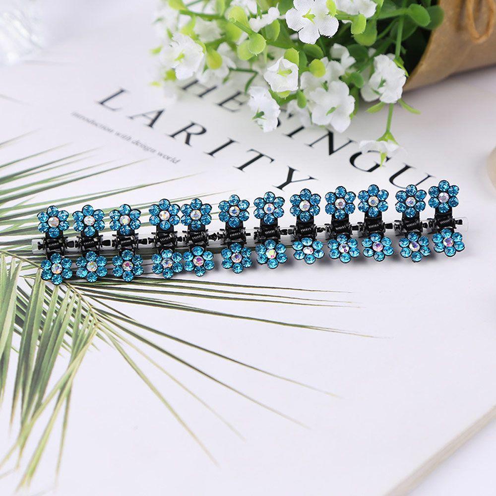 GOGOUP Set 12 Kẹp Tóc Đính Đá Lấp Lánh Thời Trang Cho Nữ