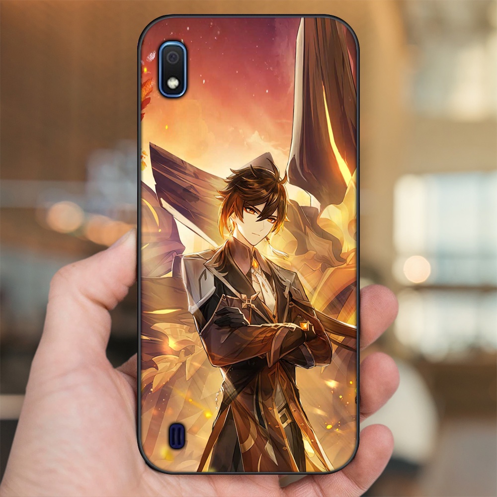 Ốp lưng Samsung A10 viền đen in hình Zhongli Genshin Impact