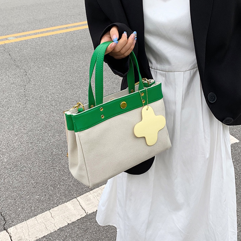 IELGY Túi Đeo Vai Vải canvas Dây Bản Rộng Phong Cách Hàn Quốc Dành Cho Nữ