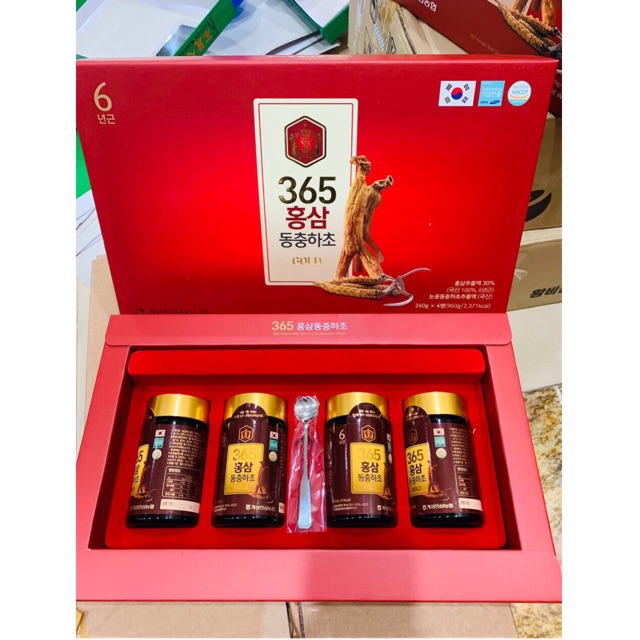 [ HÀNG MỚI MẪU MỚI ] Cao Hồng Sâm Đông Trùng 250*4 lọ