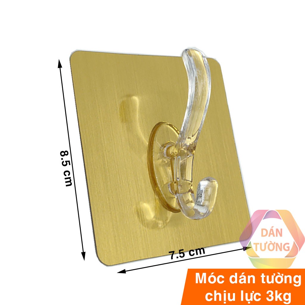 Móc dán tường chịu lực 3kg, móc dán treo đồ đa năng siêu dính bản to 7.5 x 8.5 cm treo quần áo , xoong nồi tiện lợi _MVB