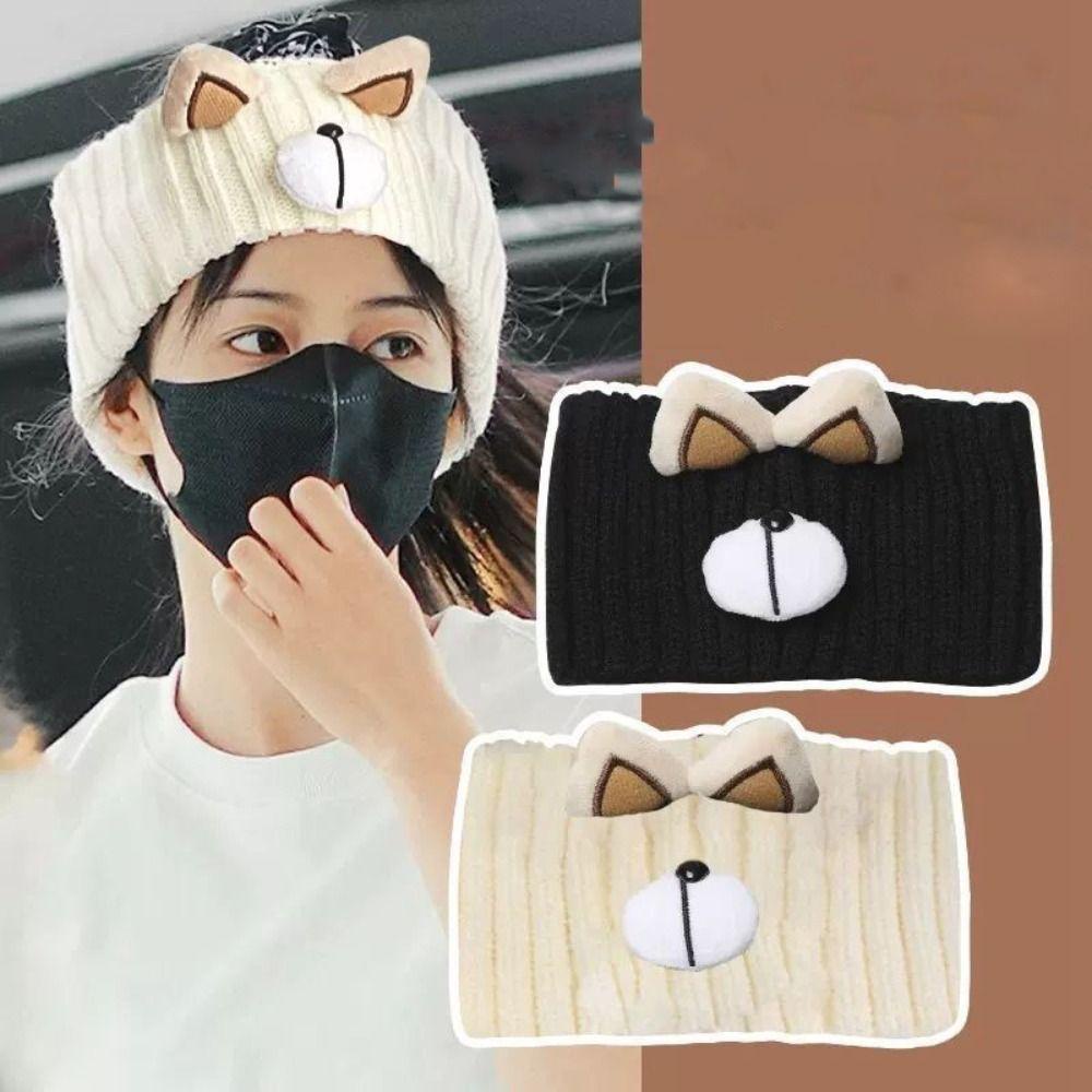 Băng Đô Len Co Giãn Hình Gấu Dễ Thương