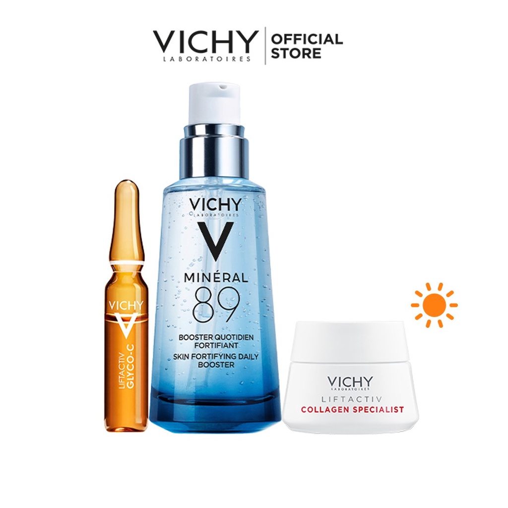 Bộ serum khoáng phục hồi chuyên sâu và làm sáng da Vichy Mineral 89