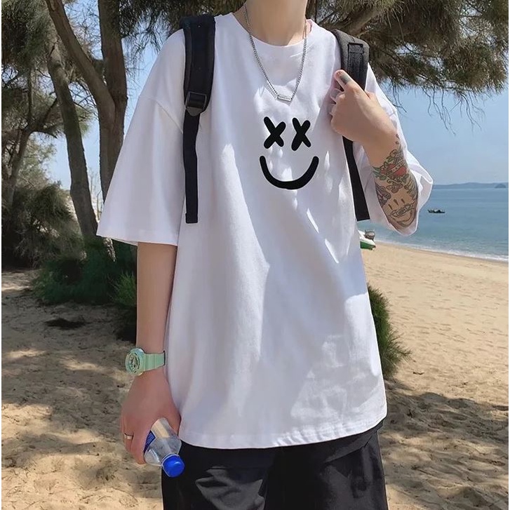 Áo thun tay lỡ form rộng nam nữ unisex oversize ×‿× N98