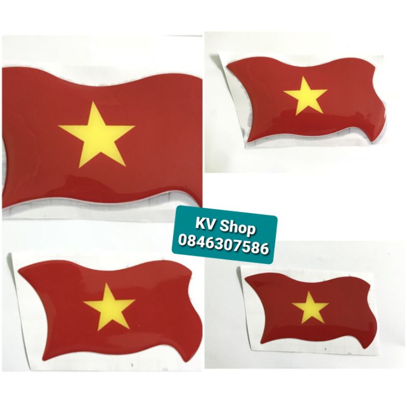 Tem logo cờ Việt Nam, giá 1 cái