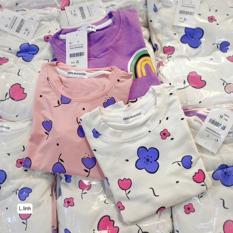 COMBO 2 BỘ HOA NHÍ COTTON CHO BÉ GÁI