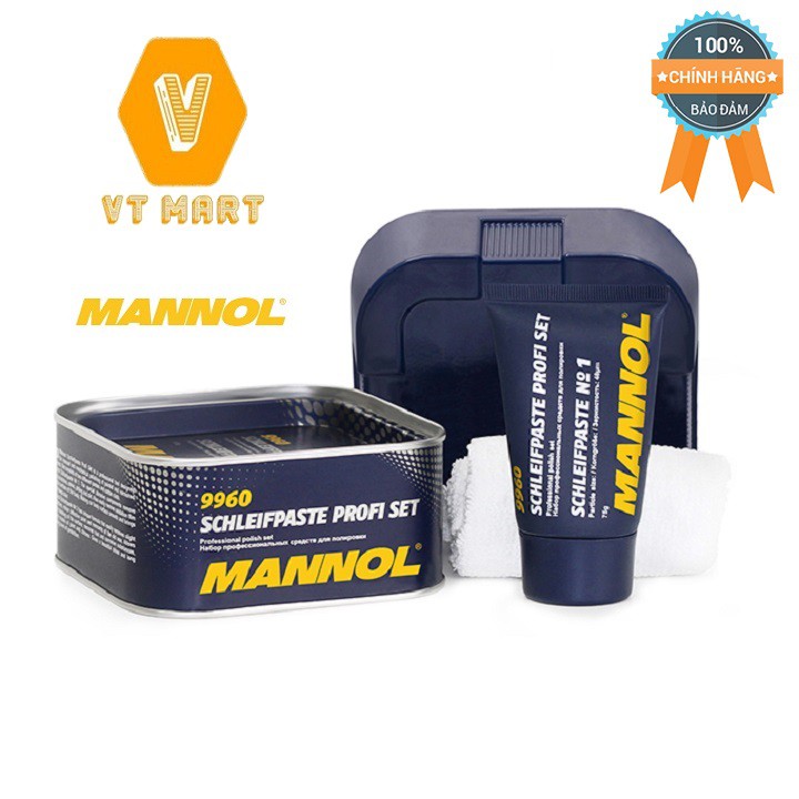 Đánh Mờ Trầy Sước Sơn Xe MANNOL Schleifpaste Profi Set 9960 400g – VT MART