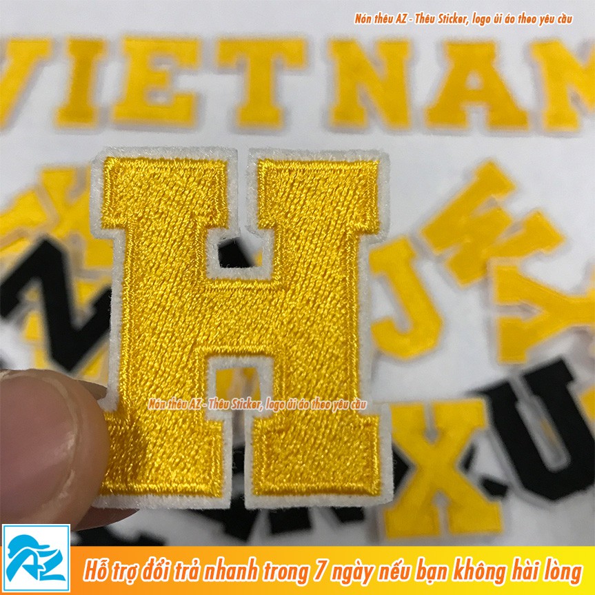 [ Mã FAMAYWA2 giảm 10K đơn 50K] Sticker patch ủi thêu hình chữ cái - Phụ kiện may mặc trang trí thời trang S94