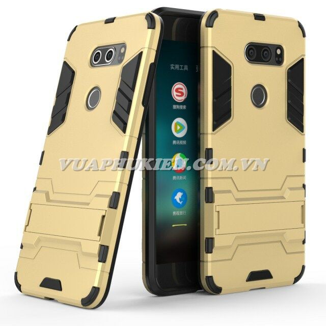 Ốp lưng Iron Man chống sốc cho LG V30, LG V20, LG V10 - Có chân dựng máy