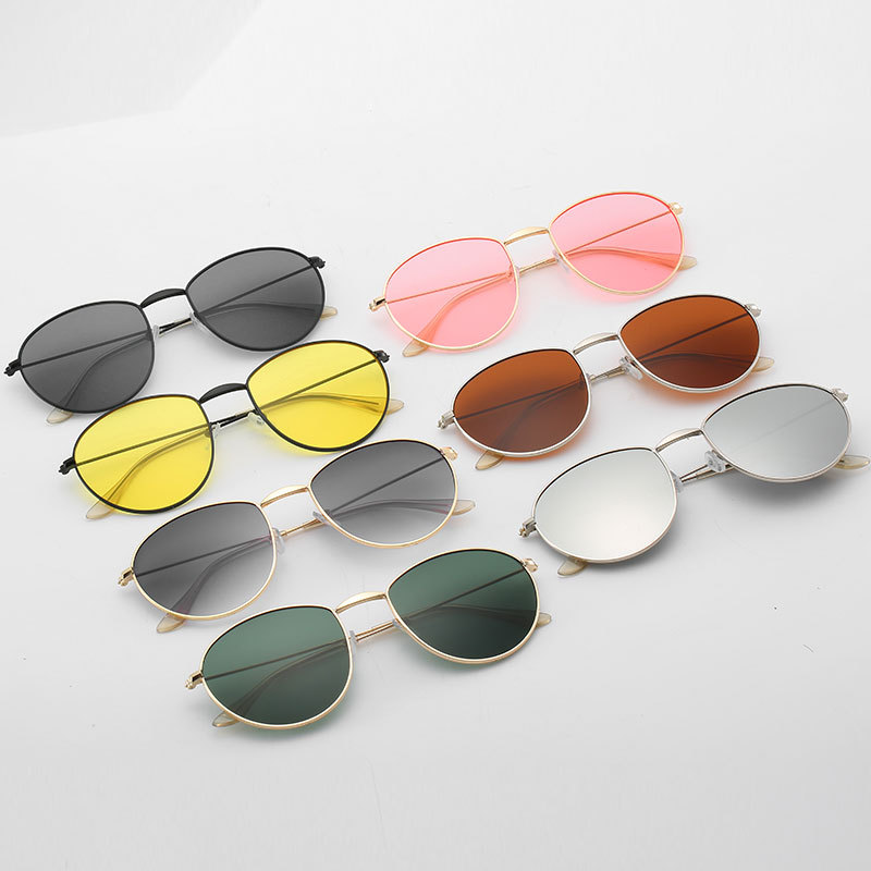 2021 new fashion multi color metal sunglasses