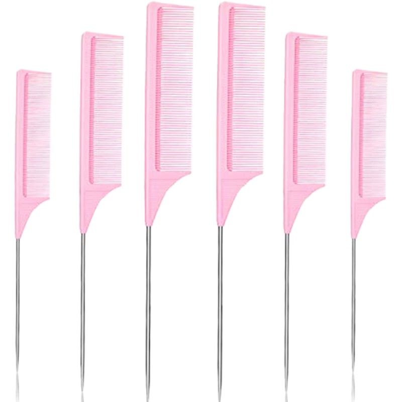 Set 6 Lược Chải Tóc Màu Hồng