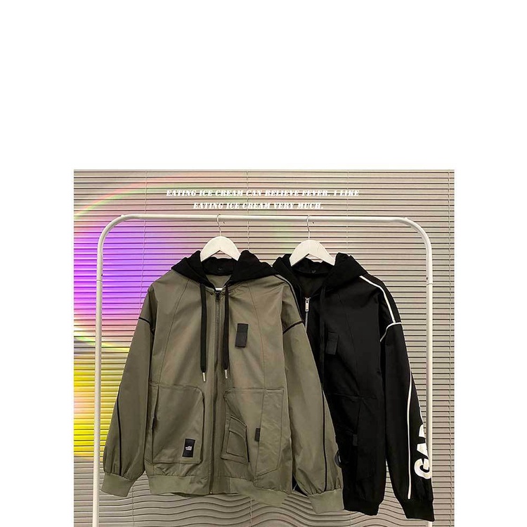 Áo Khoác Có Mũ Phối Nhiều Túi Thời Trang Cá Tính Cho Nam