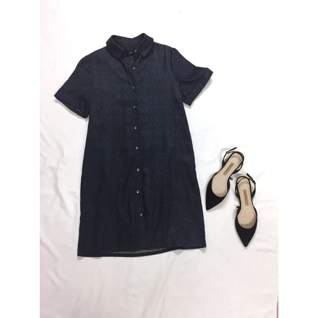 Váy sơ mi xanh Emigo ( size XS)