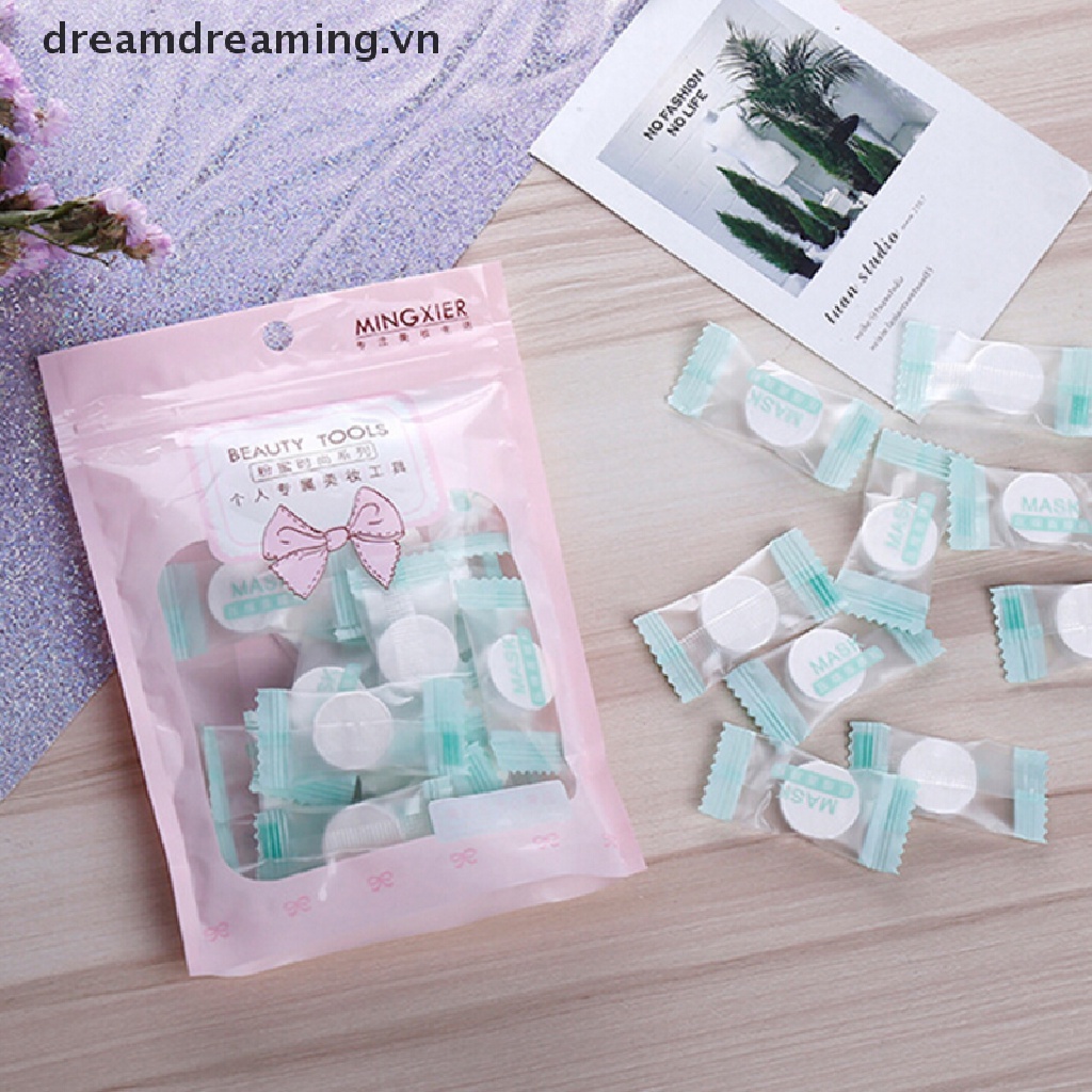 Set 30 Mặt Nạ Giấy Nén Bằng Vải Không Dệt Dùng Một Lần
