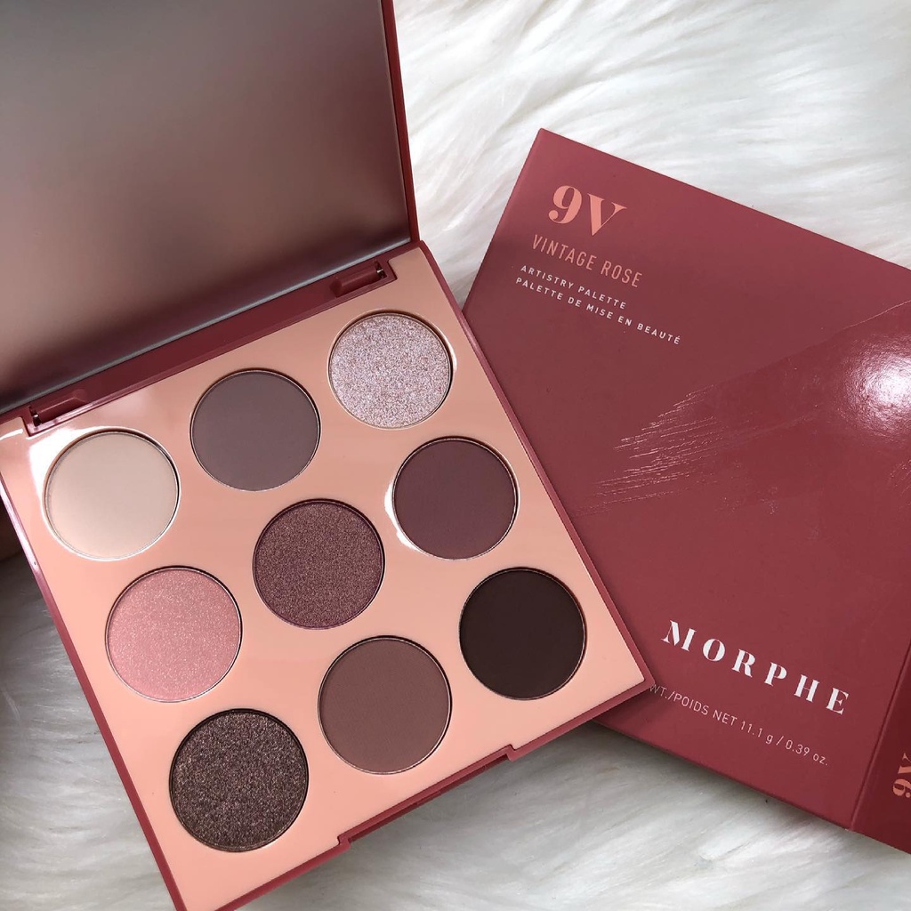 Morphe - Bảng Phấn Mắt 9 Ô Morphe 9V Vintage Rose Artistry Palette 11.1g