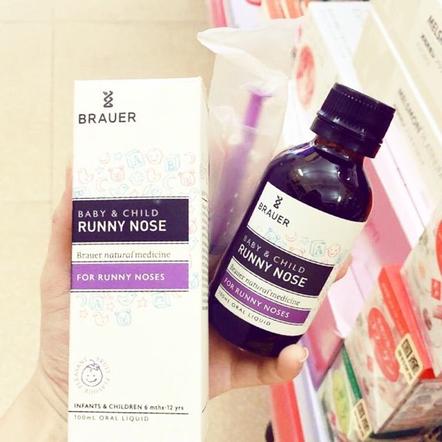 Sổ mũi Brauer Runny Nose dạng Siro (Úc) cho bé từ 6 tháng tuổi