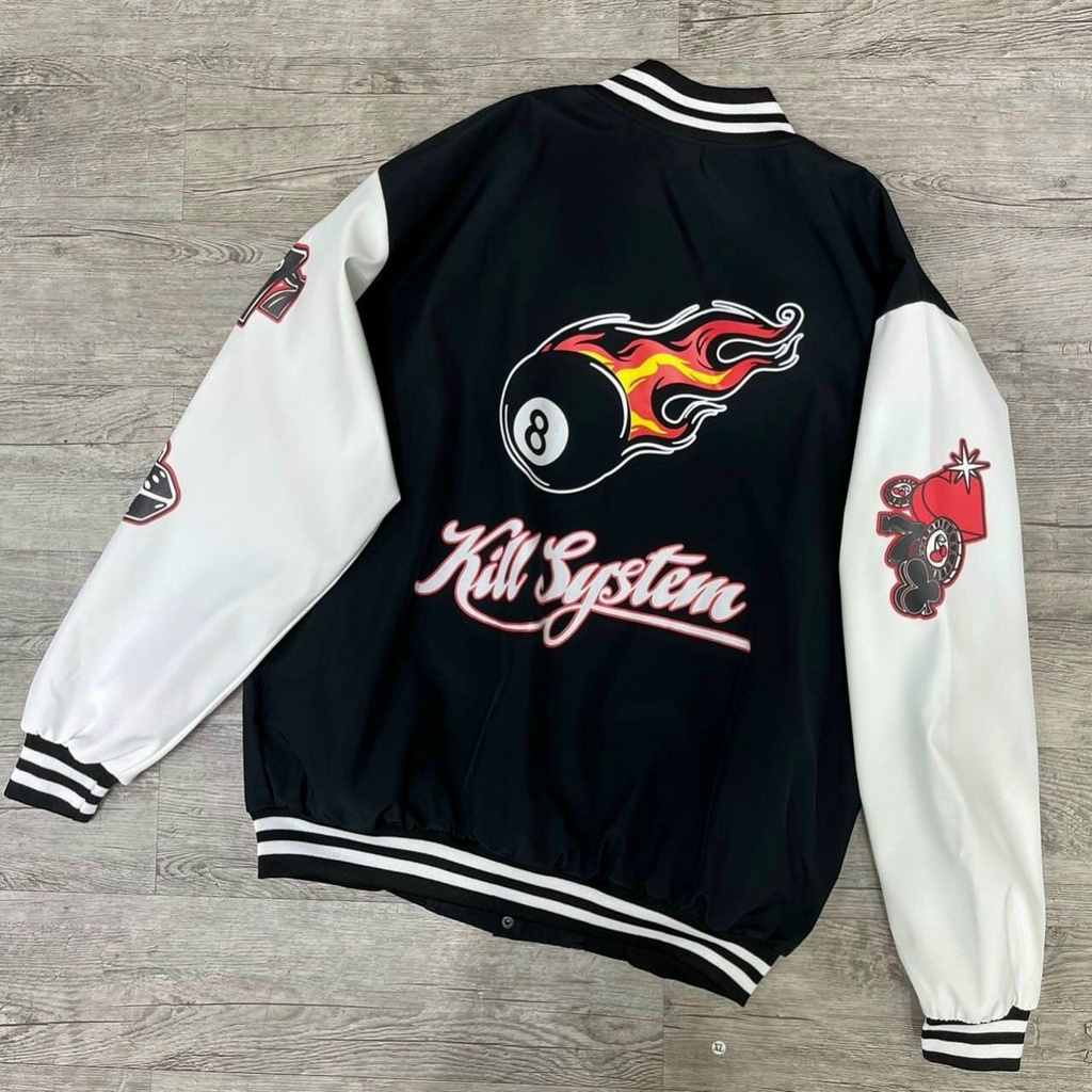 Áo Bomber Jacket Dù 2 Lớp KILL Unisex Nam Nữ (Ảnh Thật/Có sẵn)-Áo khoác ulzzang
