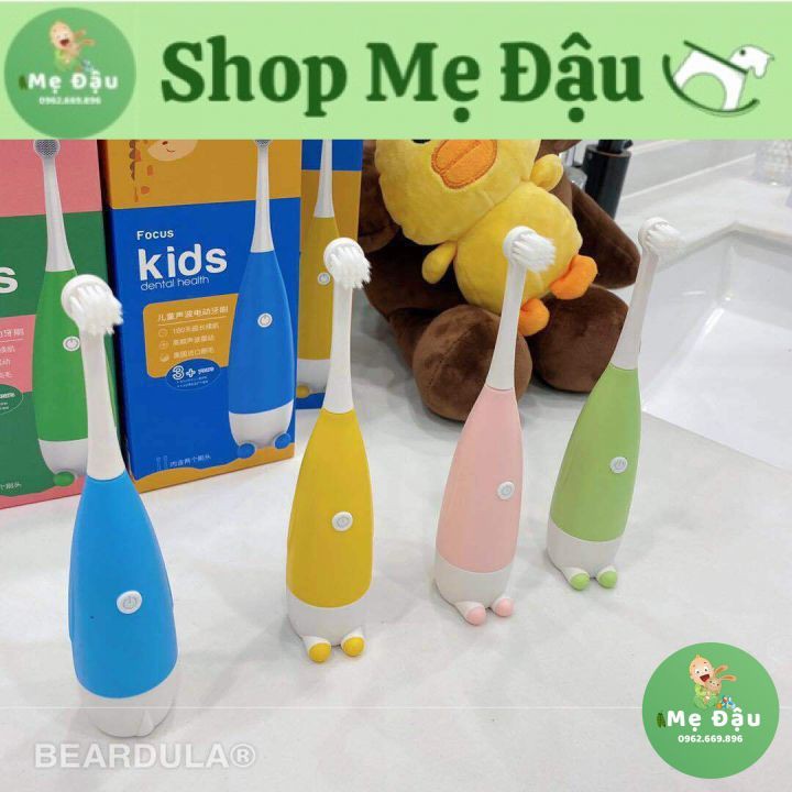 Bàn Chải Điện Cho Bé Focus Kids Sạch Răng Tiện Lợi Chống Nước IPX5 - Máy Đánh Răng Tự Động Cho Bé