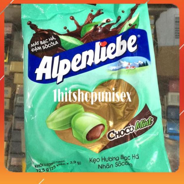 Kẹo Alpenliebe 🍬FREESHIP🍬 Vị Bạc Hà Nhân Socola Gói 25 viên