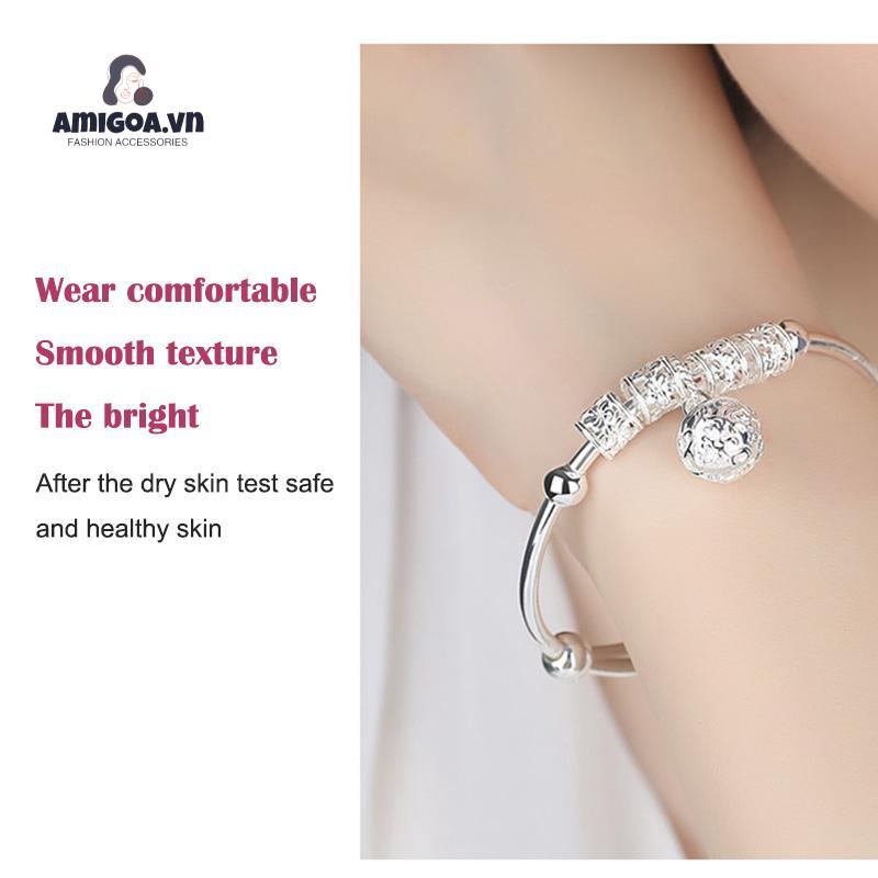 ✨✨Vòng tay bạc nữ S925 kèm chuông thanh lịch