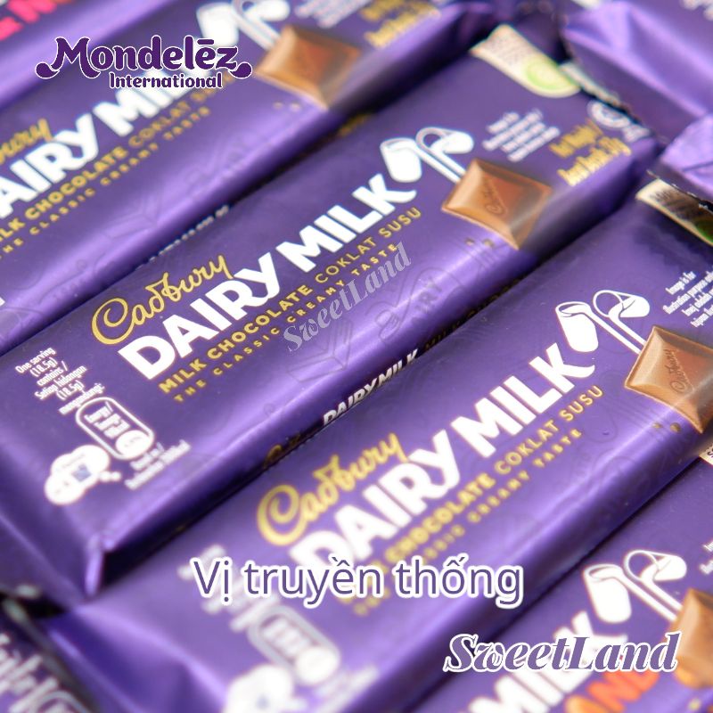 Socola Cadbury Dairy Milk thanh 37g đủ vị