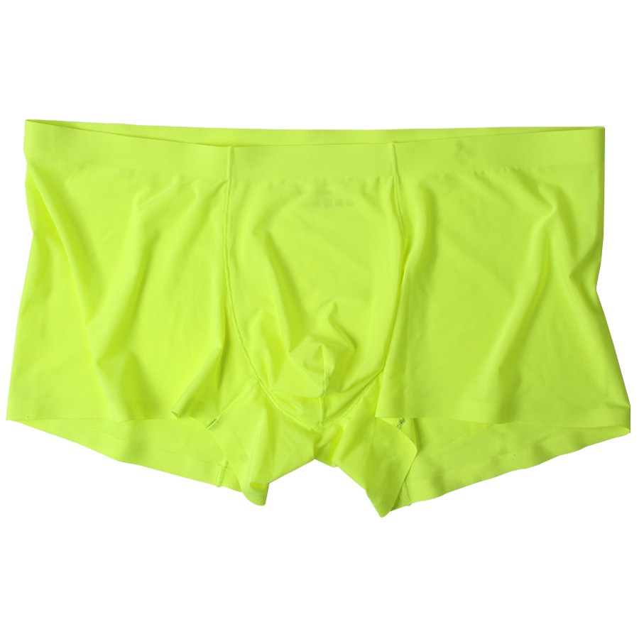 Quần Lót boxer Không Đường May Màu Trơn Thoáng Khí Thoải Mái Cho Nam