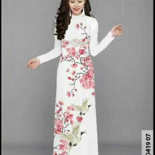 (HÀNG CÓ SẴN 🍎SA LE 2 MẪU ÁO DÀI LỤA NHẬT 7D CHỈ 190 K 1 ÁO MAY SẴN.CỔ TRÒN, TAY LỠ
