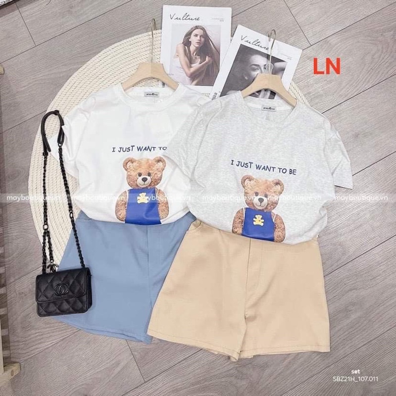 Áo phông gấu mặc yếm LN11