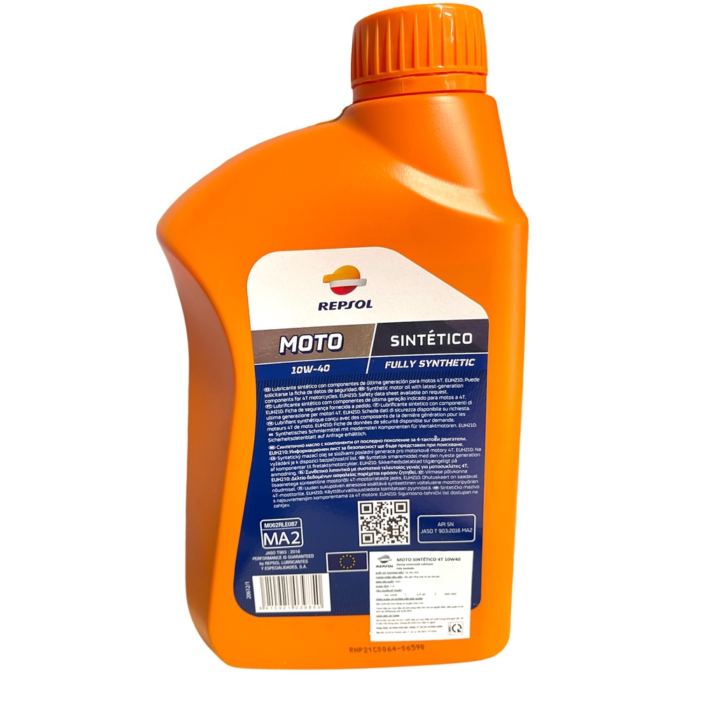 Nhớt Repsol Sintetico 10w40 tổng hợp toàn phần chính hãng 1 Lít