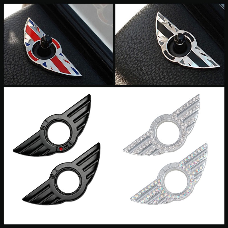 1 Sticker Dán Cửa Xe Hơi Mini Cooper One S R50 R53 R56 R60 F55 F56 R57 R58 R59 R60 Hình Đôi Cánh
