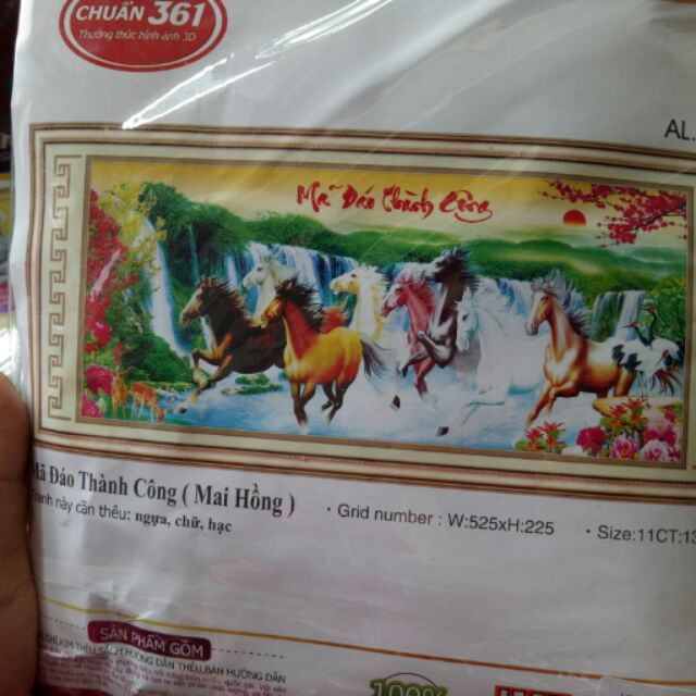 Tranh thêu  mã  đáo  thành  công