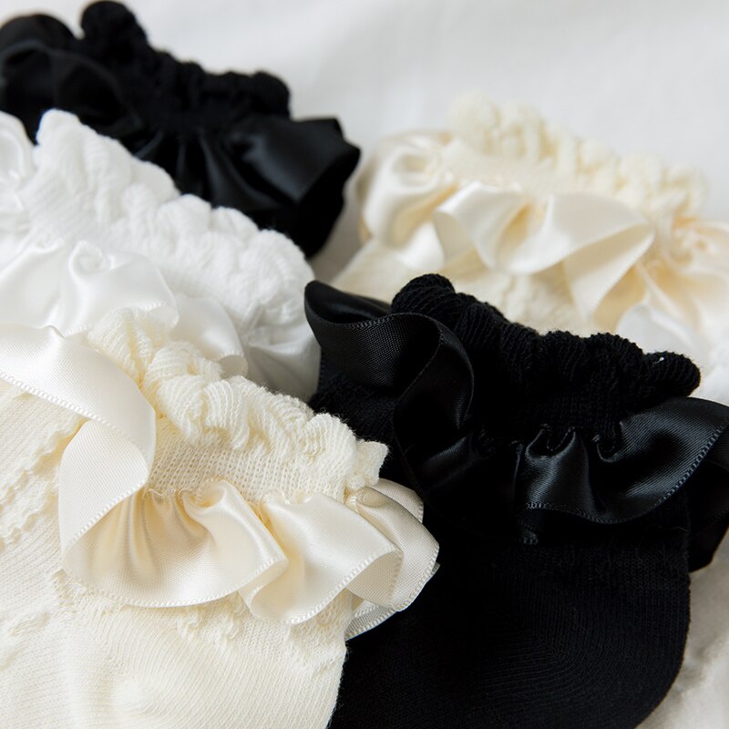 Vớ Ren Trắng Mềm Mại Phong Cách lolita Nhật Bản Đáng Yêu Cho Nữ