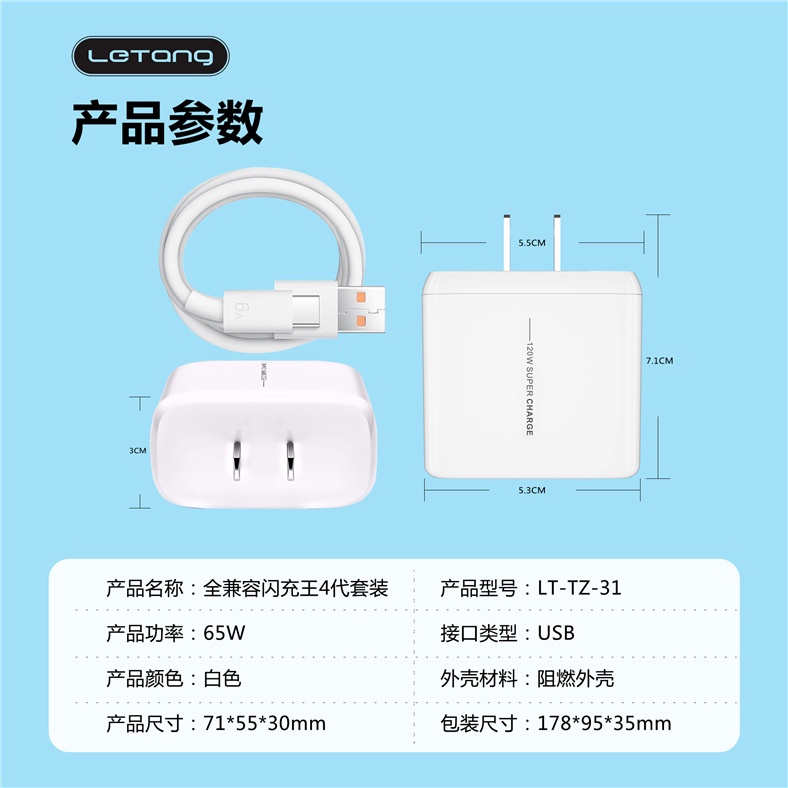 Củ Sạc Nhanh công suất cao 65W/6.5A cho Samsung, Iphone, Ipad, Xiaomi, Vivo, Realme, Vsmart, Oppo/Nokia